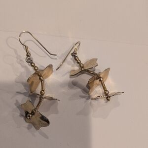 Gold Tone Modernist Earrings